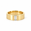 Men’s 7MM Flat Wedding Band |.50ct Straight Baguette Lab or Natural Diamond | 14KT White Yellow or Rose Gold | Men’s
