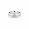 Men’s 7MM Flat Wedding Band | Lab or Natural White Diamonds | 14KT White Yellow Rose Gold or Zirconium | Men’s Wedding