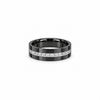 Men’s 7MM Flat Wedding Band | Lab or Natural White Diamonds | 14KT White Yellow Rose Gold or Zirconium | Men’s Wedding