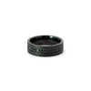 Men’s 7MM Flat Wedding Band with Black Diamond Row- Choice of Zirconium - Men’s Wedding Band