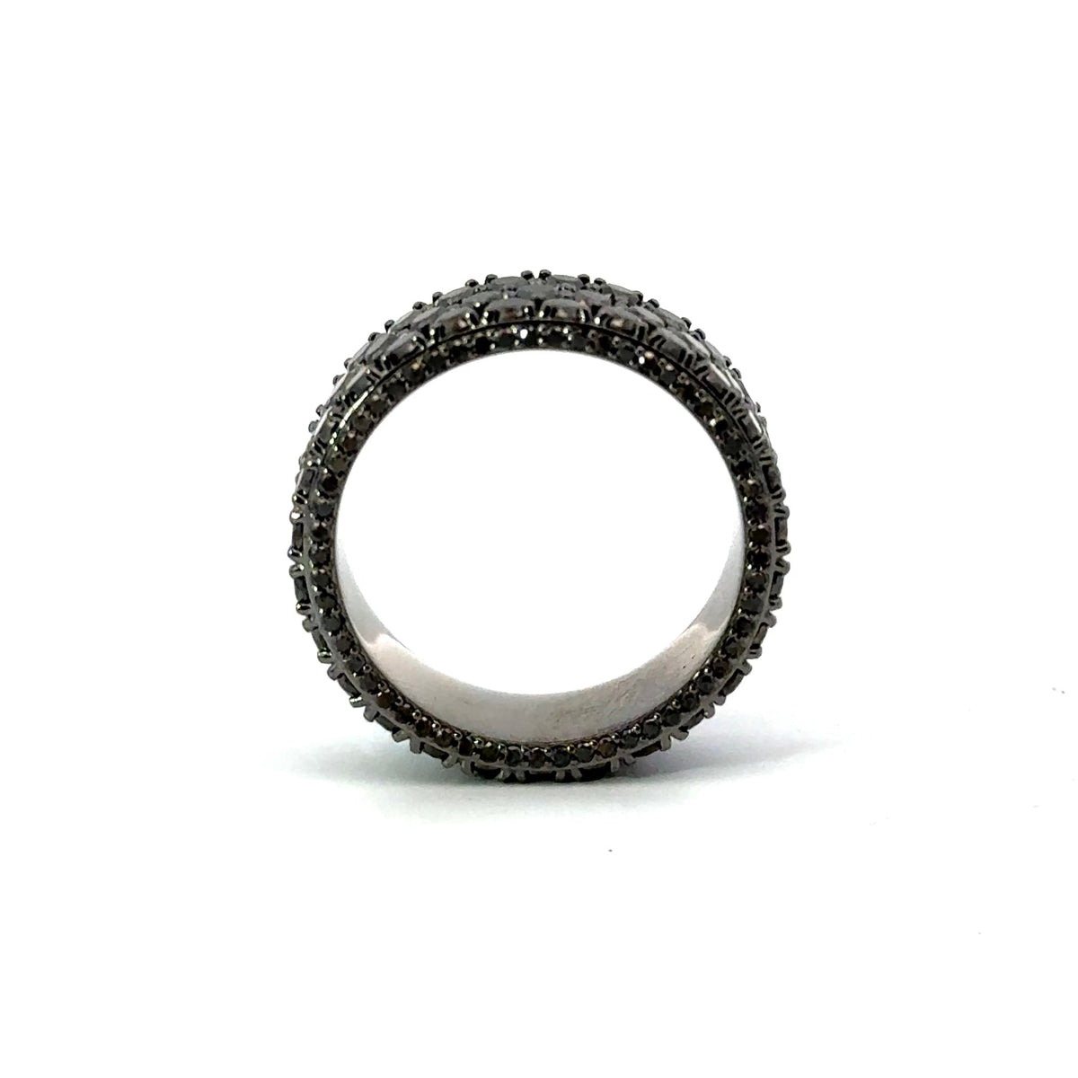 Men’s 8MM Black Diamond Eternity Wedding Band- 7.20ct TW - Men’s Wedding Band