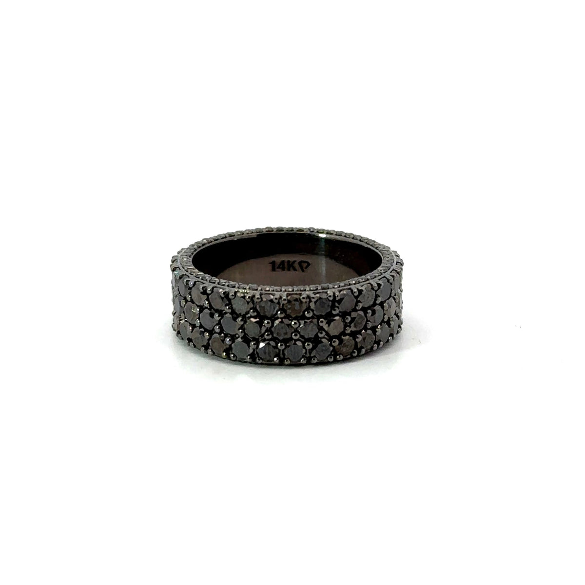 Men’s 8MM Black Diamond Eternity Wedding Band- 7.20ct TW - Men’s Wedding Band