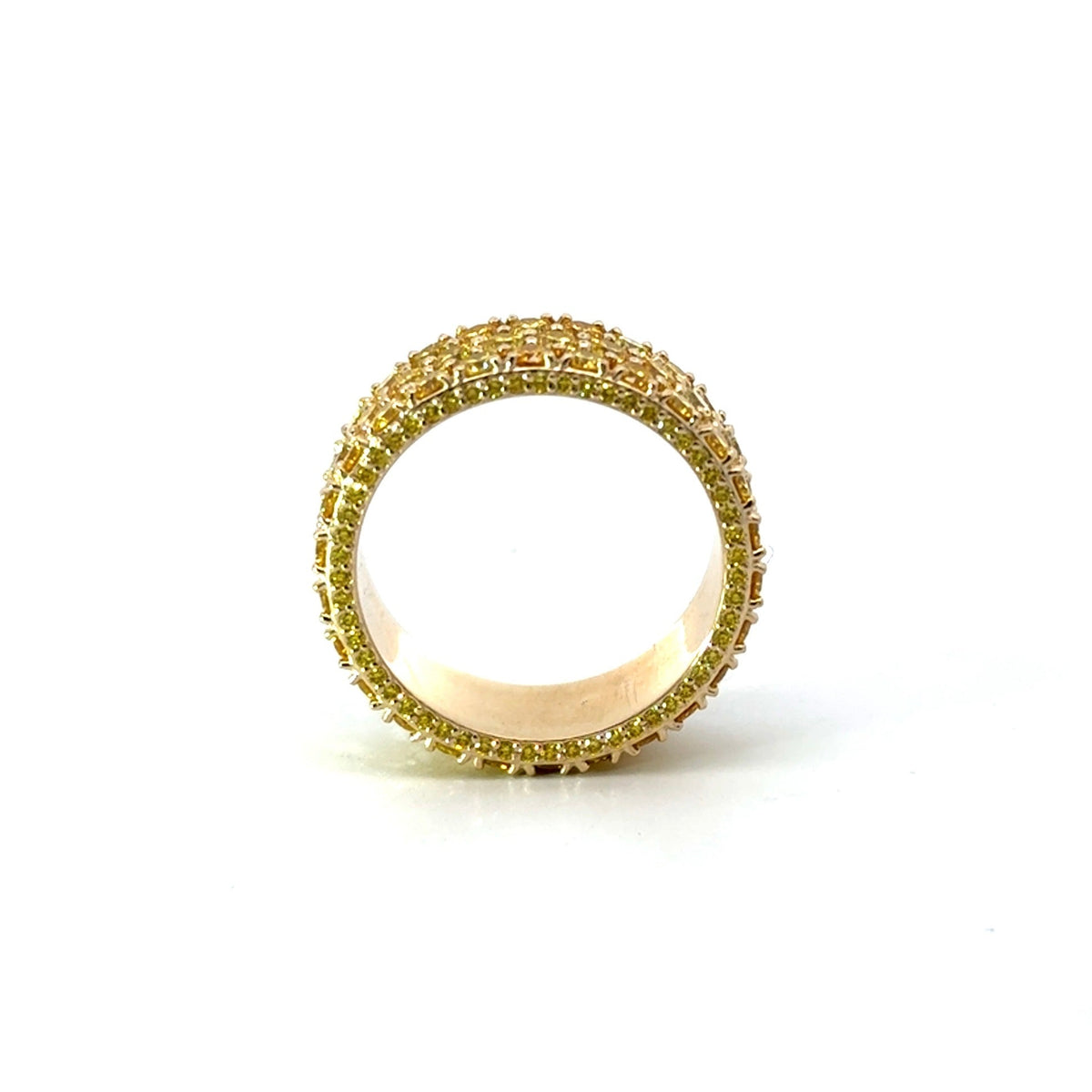 Men’s 8MM Yellow Diamond Eternity Wedding Band- 7.20ct TW - Men’s Wedding Band