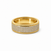 Men’s 9MM Flat with Rope Edge Design | 4 Rows of Lab or Natural Diamonds | 1/2 Eternity | 14KT White Gold Yellow Gold