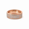 Men’s 9MM Flat with Rope Edge Design | 4 Rows of Lab or Natural Diamonds | 1/2 Eternity | 14KT White Gold Yellow Gold