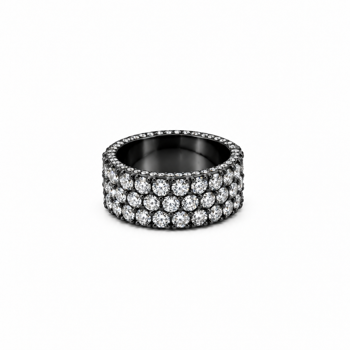 Men’s 9MM White Diamond Eternity Wedding Band | Lab Diamonds | 7.20ct TW | Men’s Wedding Band