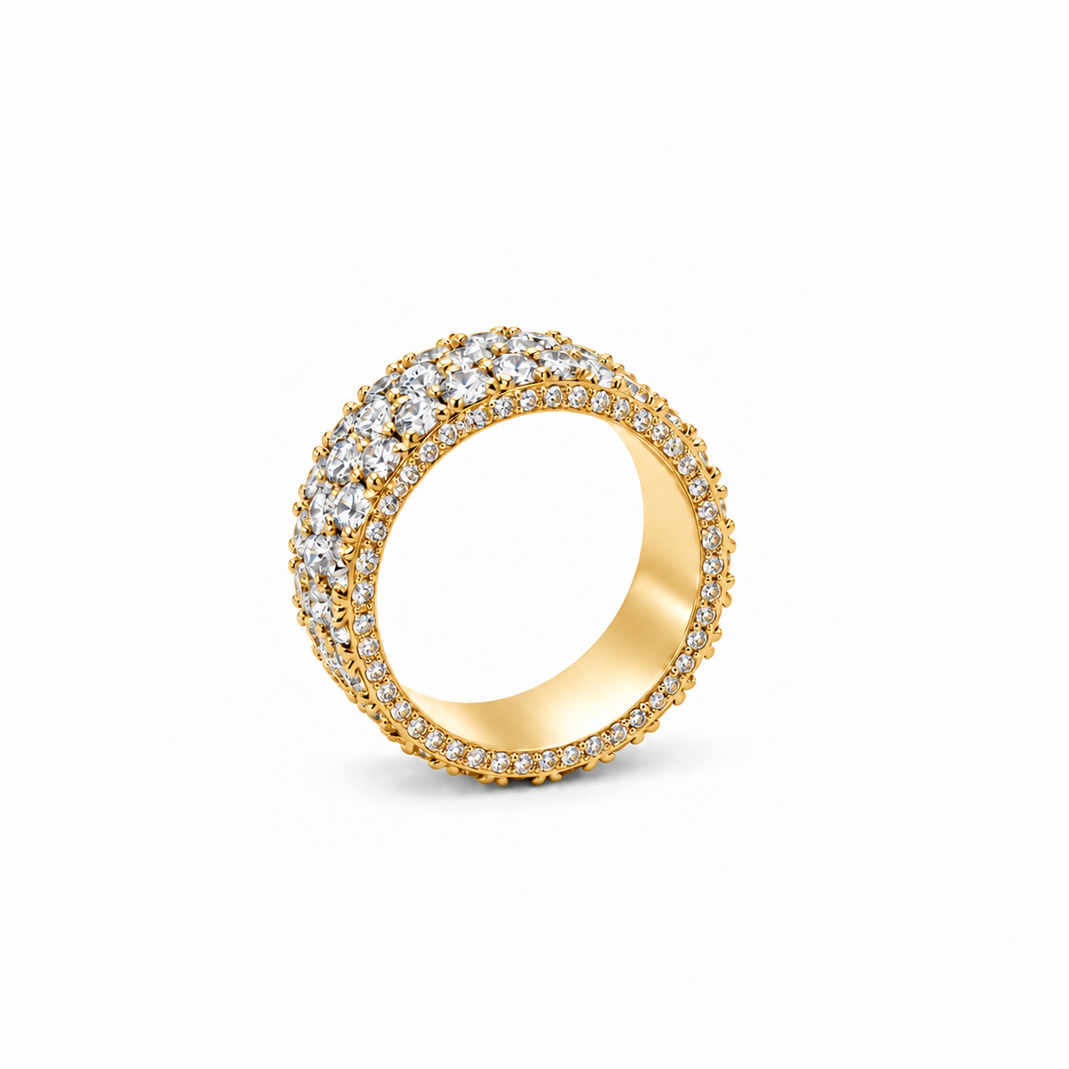 Men’s 9MM White Diamond Eternity Wedding Band | Lab Diamonds | 7.20ct TW | Men’s Wedding Band