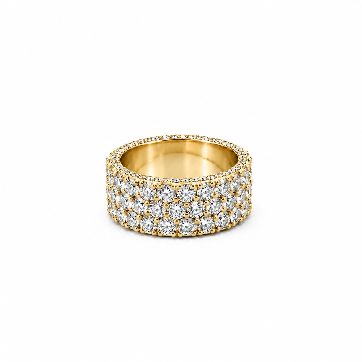 Men’s 9MM White Diamond Eternity Wedding Band | Lab Diamonds | 7.20ct TW | Men’s Wedding Band