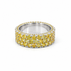 Men’s 9MM Yellow Diamond Eternity Wedding Band | Lab Yellow Diamonds 7.20ct TW | Men’s Wedding Band