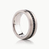 Men’s Black Diamond Wedding Band - Choice of White Gold / Yellow Gold/ Rose Gold or Cobalt - Men’s Wedding Band
