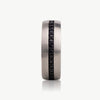 Men’s Black Diamond Wedding Band - Choice of White Gold / Yellow Gold/ Rose Gold or Cobalt - Men’s Wedding Band