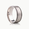 Men’s Black Diamond Wedding Band - Choice of White Gold/ Yellow Gold / Rose Gold or Cobalt - Men’s Wedding Band
