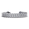 Men’s Cuban Link Two Rows Diamond Bracelet- Choice of Natural or Lab Diamonds - 4.66ct Total Weight - Lab or Natural