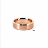 Men’s Flat Bevelled Edge Wedding Band | Satin Finish | 6MM to 8MM | 14KT White Yellow Rose Gold or Zirconium | Men’s
