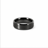Men’s Flat Bevelled Edge Wedding Band | Satin Finish | 6MM to 8MM | 14KT White Yellow Rose Gold or Zirconium | Men’s