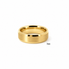 Men’s Flat Bevelled Edge Wedding Band | Satin Finish | 6MM to 8MM | 14KT White Yellow Rose Gold or Zirconium | Men’s