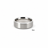 Men’s Flat Bevelled Edge Wedding Band | Satin Finish | 6MM to 8MM | 14KT White Yellow Rose Gold or Zirconium | Men’s