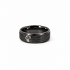 Men’s Flat Bevelled Edge Wedding Band with Hammer Finish | 6MM to 8MM | 14KT White Gold Yellow Gold Rose Gold