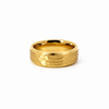 Men’s Flat Bevelled Edge Wedding Band with Hammer Finish | 6MM to 8MM | 14KT White Gold Yellow Gold Rose Gold