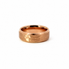 Men’s Flat High Bevelled Edge Wedding Band with Hammer Finish - 6 / 7 or 8MM - Choice of White Gold / Yellow Gold