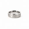 Men’s Flat Bevelled Edge Wedding Band with Hammer Finish | 6MM to 8MM | 14KT White Gold Yellow Gold Rose Gold