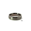 Men’s Flat Bevelled Edge Wedding Band with Satin Finish - 6 / 7 or 8MM - Choice of White Gold / Yellow Gold or Rose