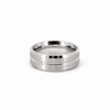 Men’s Flat Bevelled with Centre Accent Groove Wedding Band | 6 7 or 8MM | Choice of White Gold Yellow Gold Rose Gold