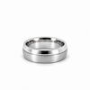 Men’s Flat Domed Edge Wedding Band | Satin Finish & High Polish | 6MM to 8MM | 14KT White Yellow Rose Gold or Zirconium