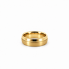Men’s Flat Domed Edge Wedding Band | Satin Finish & High Polish | 6MM to 8MM | 14KT White Yellow Rose Gold or Zirconium