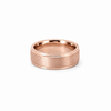 Men’s Flat Grooved Edge Wedding Band | 6 7 or 8MM | Choice of White Gold | Yellow Gold | Rose Gold or Zirconium - Men’s