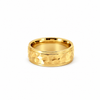 Men’s Flat Grooved Edge Wedding Band | Rock Polish Finish | 6MM to 8MM | 14KT White Yellow Rose Gold or Zirconium