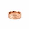 Men’s Flat Grooved Edge Wedding Band | Rock Polish Finish | 6MM to 8MM | 14KT White Yellow Rose Gold or Zirconium