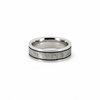 Men’s Flat Meteorite and Cobalt with Black Accent Line Wedding Band - 6 / 7 or 8MM - Men’s Wedding Band