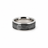 Men’s Flat with Bevelled Edges | Cobalt with Tantalum Wedding Band | Rock Finish | 6MM to 8MM | Men’s Wedding Band