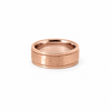 Men’s Flat with Milgrain Edge Wedding Band with Hammer Finish | 6MM to 8MM | 14KT White Gold Yellow Gold or Rose Gold