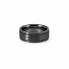 Men’s Flat with Milgrain Edge Wedding Band with Hammer Finish | 6MM to 8MM | 14KT White Gold Yellow Gold or Rose Gold