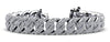 Men’s Two Rows Graduated Diamond Link Bracelet- Choice of Natural or Lab Diamonds - 7.95ct Total Weight - Lab