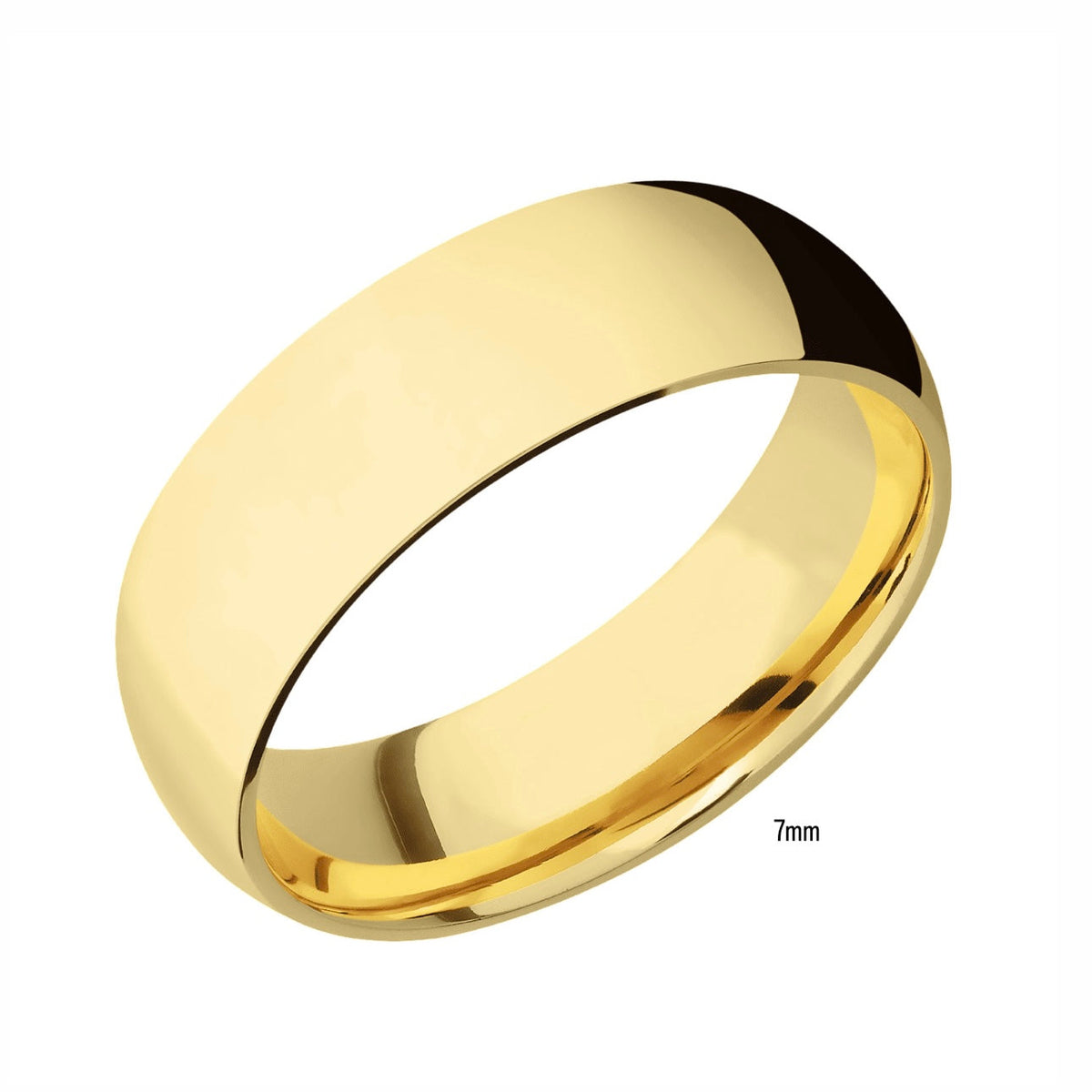 Men’s Wedding Band - 4MM to 8MM Rounded Band - Choice of White Gold/ Yellow Gold or Rose Gold - Men’s Wedding Band
