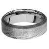 Meteorite + None Finish + Titanium - 8 mm wide High Bevel Meteorite band featuring a Titanium sleeve. - Custom