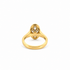 Moval lab diamond engagement ring, milgrain bezel on a 4mm to 2.50mm graduated cigar band with cathedral setting – view 3 of 3