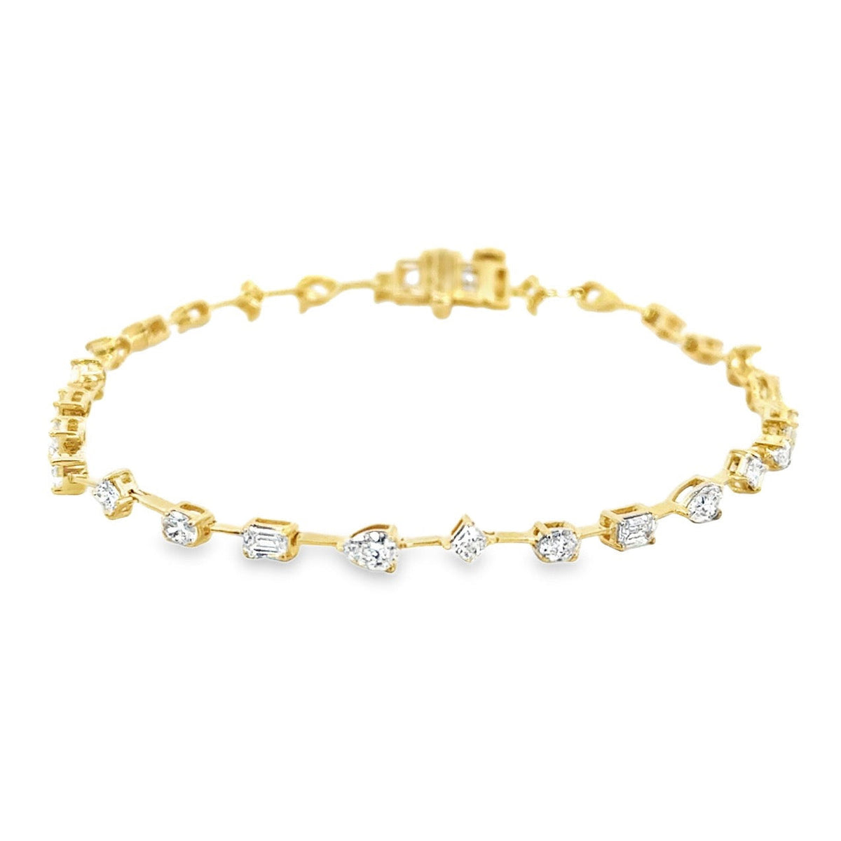 Multi-Shape Lab Diamond Station Bracelet - Choice of 1.00ct / 2.00ct / 3.00ct or 5.00ct TW - Lab Diamond Tennis