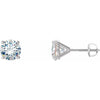 Natural Diamond Stud Earrings - Choice of White Gold or Yellow Gold-.50ct to 2.00ct Total Weight - Natural Diamond Stud