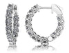 Natural Round Diamond Hoop Earrings - 1.12ct to 3.52ct Total Weight - Choice of White or Yellow Gold - Natural Hoop
