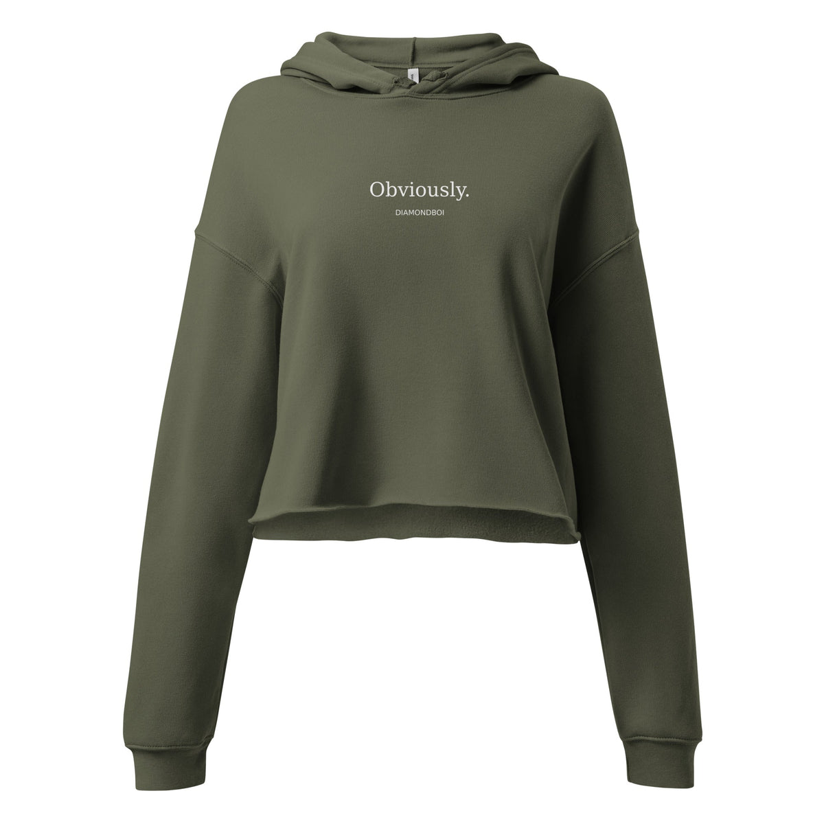 "Obviously" Crop Hoodie – view 3 of 7