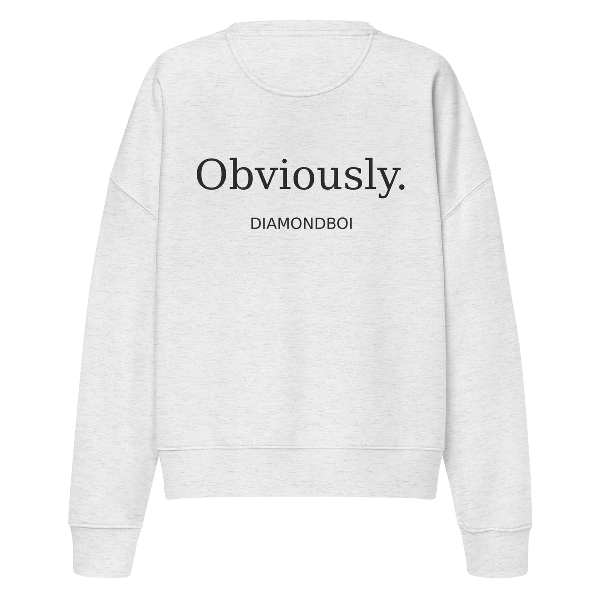 "Obviously" Women’s organic crew neck sweatshirt – view 3 of 8