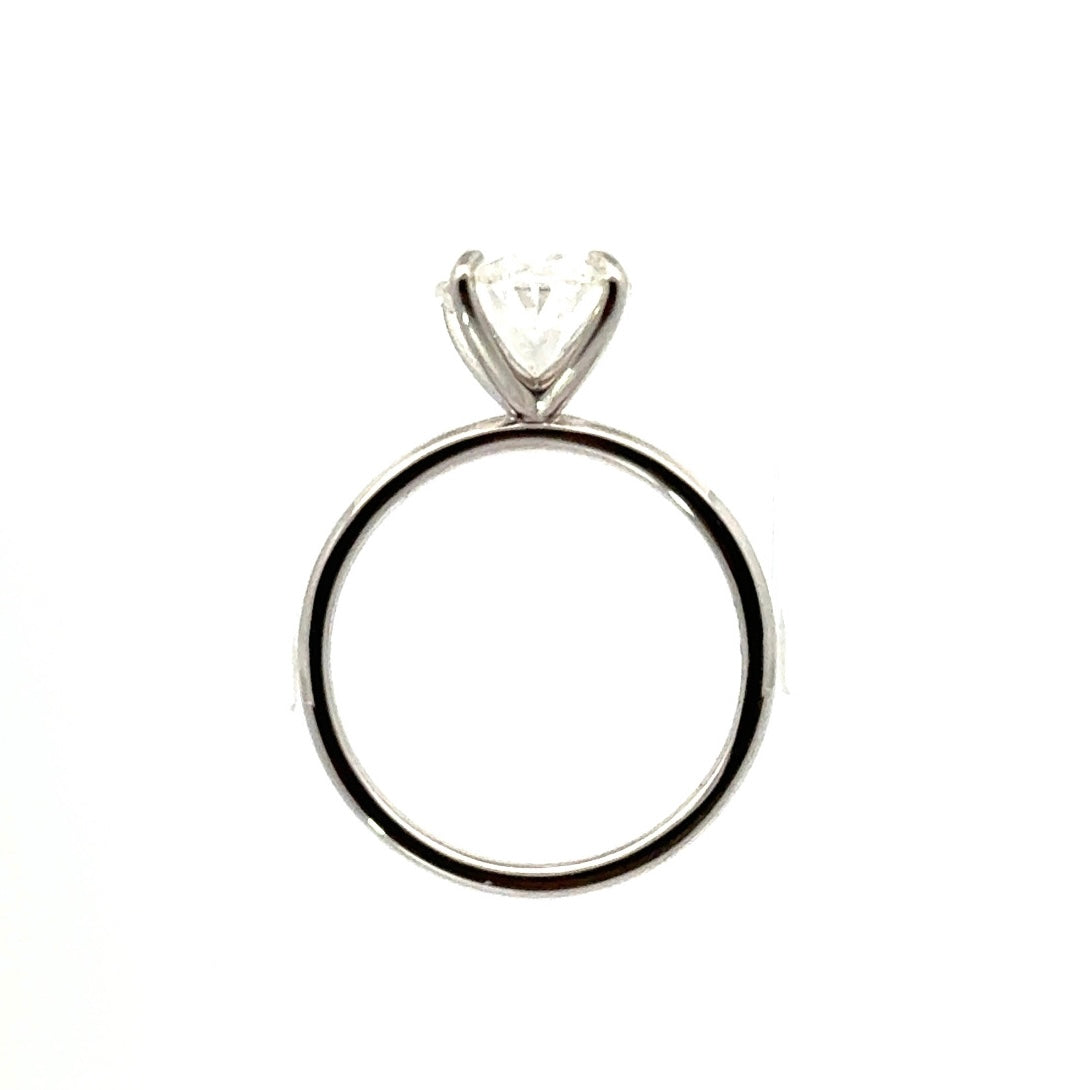 Oval Cut Diamond 1.50MM Solitaire Design- Choice of.50ct /.80ct / 1.00ct or 1.20ct Centre Diamond - Hidden Halo Reverse