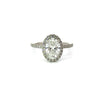 Oval Cut Diamond Classic Halo Design- Choice of.50ct /.80ct / 1.00ct or 1.20ct Centre Diamond - Hidden Halo Reverse