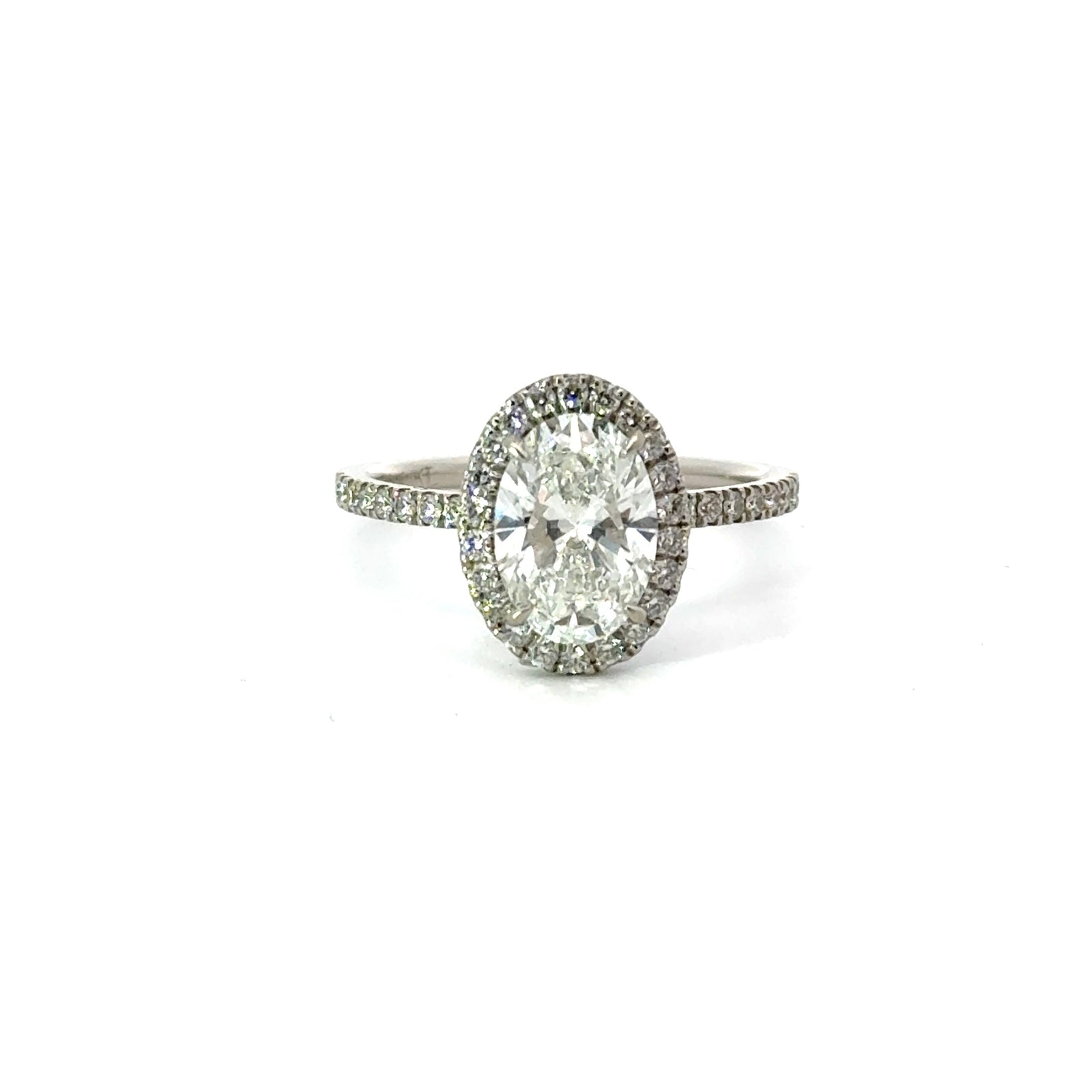 Oval Cut Diamond Classic Halo Design- Choice of.50ct /.80ct / 1.00ct or 1.20ct Centre Diamond - Hidden Halo Reverse