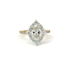 Oval Cut Diamond - Italian Pave Design with Fancy Halo- Choice of.50ct /.80ct / 1.00ct or 1.20ct - Hidden Halo Reverse