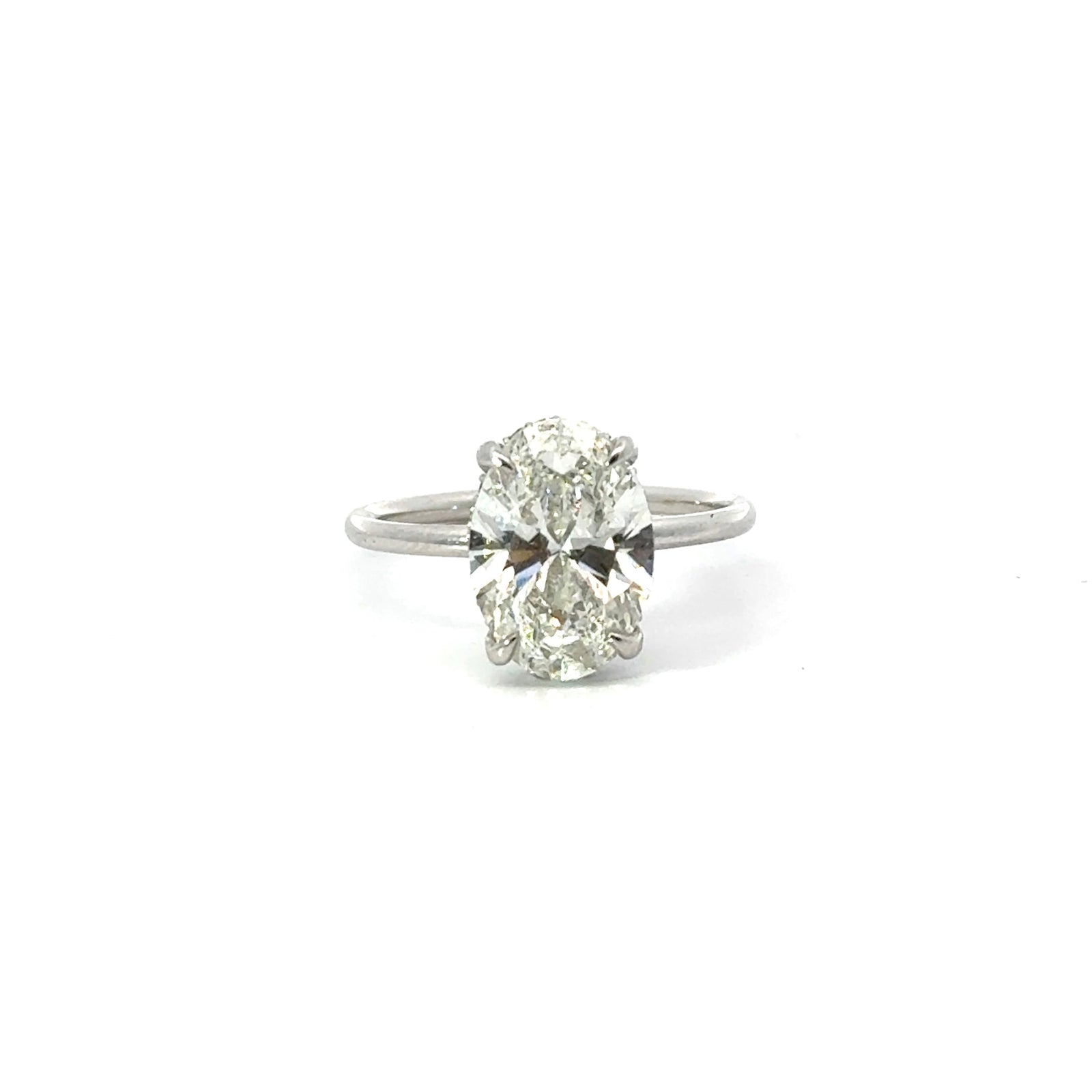Oval Cut Diamond Reverse Halo Design- Choice of.50ct /.80ct / 1.00ct or 1.20ct Centre Diamond - Hidden Halo Reverse
